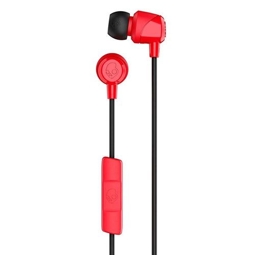 Audífonos alámbricos skullcandy rojos