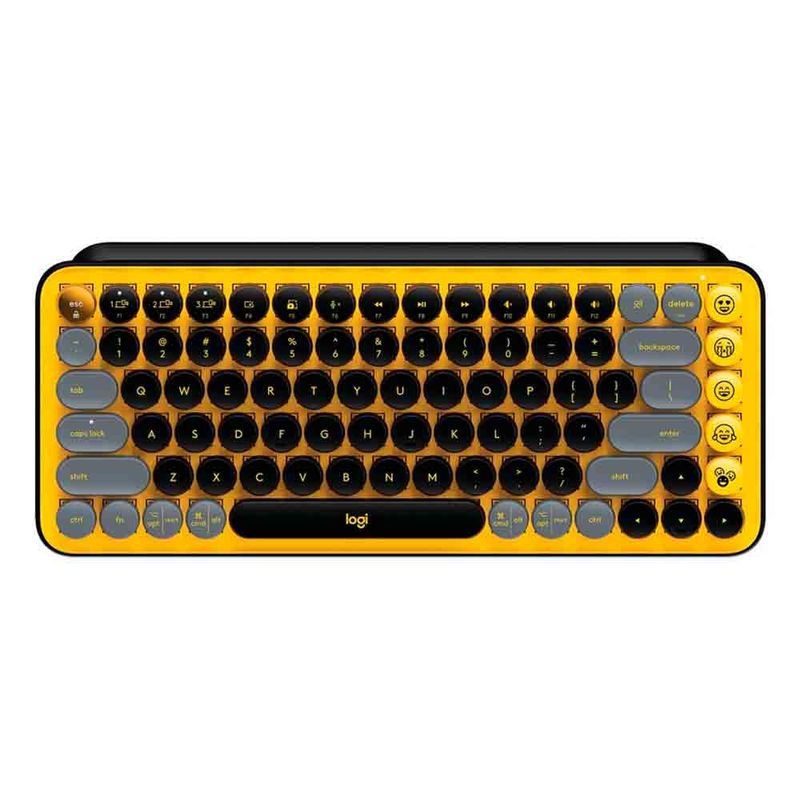 LOGITECH-Teclado-logitech-inalambrico-pop-keys-bluetooth-amarillo-260-2701