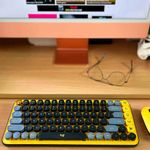 LOGITECH-Teclado-logitech-inalambrico-pop-keys-bluetooth-amarillo-260-2701