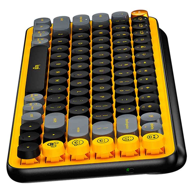 LOGITECH-Teclado-logitech-inalambrico-pop-keys-bluetooth-amarillo-260-2701