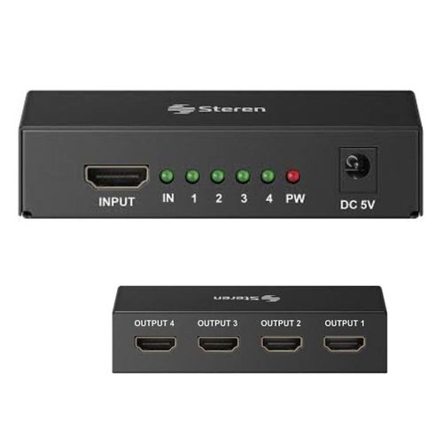 Divisor con amplificador HDMI 4K de 4 salidas