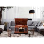 VICTROLA-Tocadiscos-con-conexion-bluetooth-radio-FM-puerto-auxiliar-reproductor-de-cd-y-casettes-MAHOGANY-420-8067