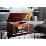 VICTROLA-Tocadiscos-con-conexion-bluetooth-radio-FM-puerto-auxiliar-reproductor-de-cd-y-casettes-MAHOGANY-420-8067