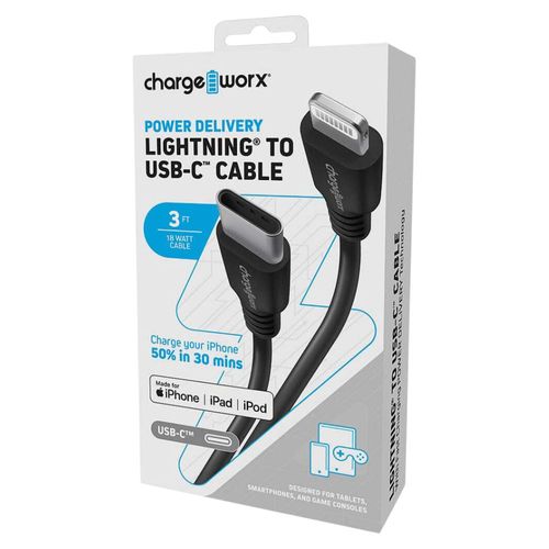 Cable lightning a USB-C de 0,9 metros