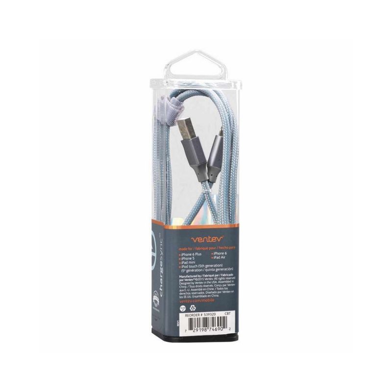 VENTEV-Cable-de-carga-y-sincronizacion-para-iPhone-iPad-iPod-con-garantia-de-por-vida-120-2536