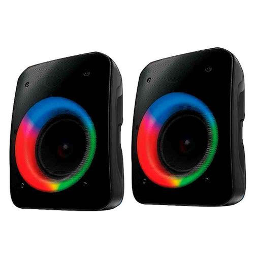Parlantes Activos Recargables con Bluetooth y Karaoke