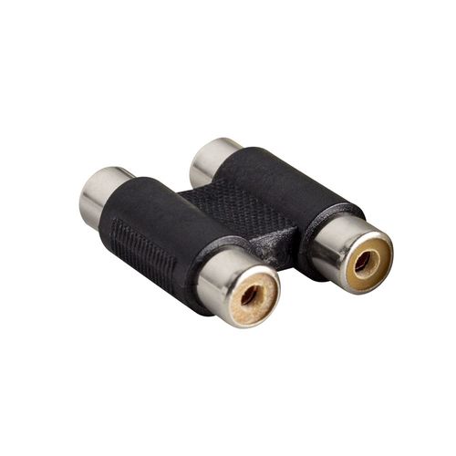 Conector adaptador de audio/video 2 rca (hembra) a audio/video 2 rca (hembra)