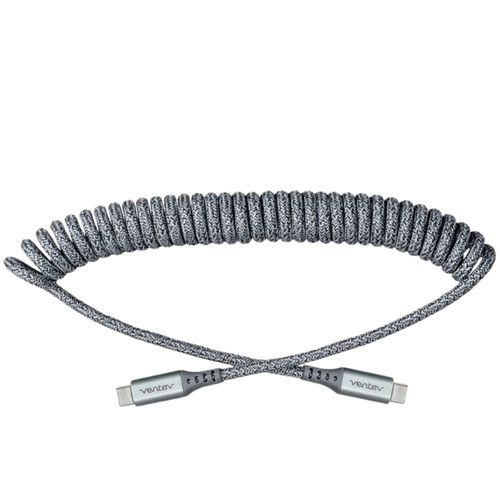 Cable en espiral USB-C para carga y sincronización de 1 metro