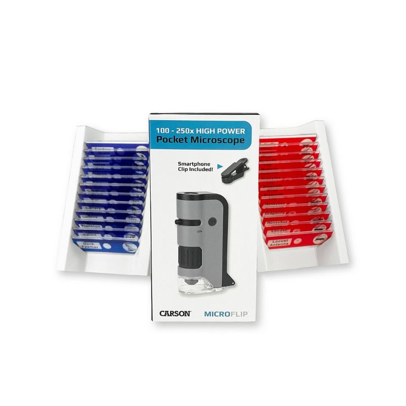 CARSON-Kit-Carson-MicroFlip--Microscopio-de-Bolsillo-Versatil-100x-250x-con-Luz-LED-y-UV-630-6205