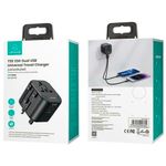 USAMS Adaptador de Viaje USAMS 4-en-1 con Doble USB 12W 290-9137