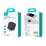 USAMS Cargador Rápido de 30W Tipo-C color negro - Adaptador Compacto y Elegante 290-9138