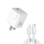 USAMS Kit de Cargador Rápido de 20W USB-C color blanco con PD 290-9140
