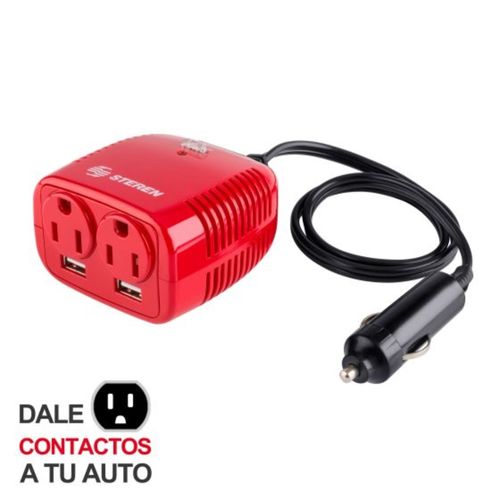 Inversor de Corriente Automotriz Steren 150W - De 12VCC a 110VCA