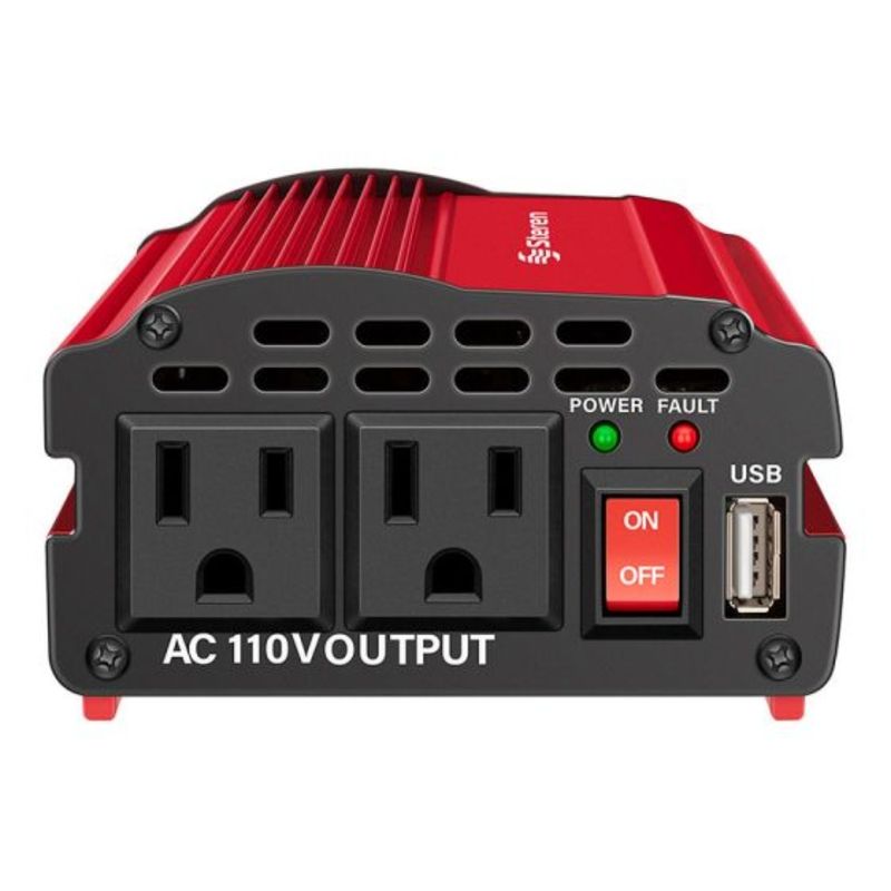 STEREN Inversor de Corriente Automotriz Steren 400W - Transforma 12VCC a 110VCA 220-1028