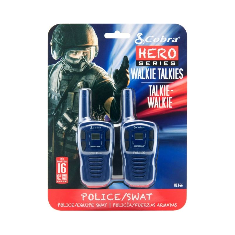 COBRA Cobra HE146 Walkie-Talkies para Niños - Serie Héroe, Alcance de 26 Kilómetros 600-4011