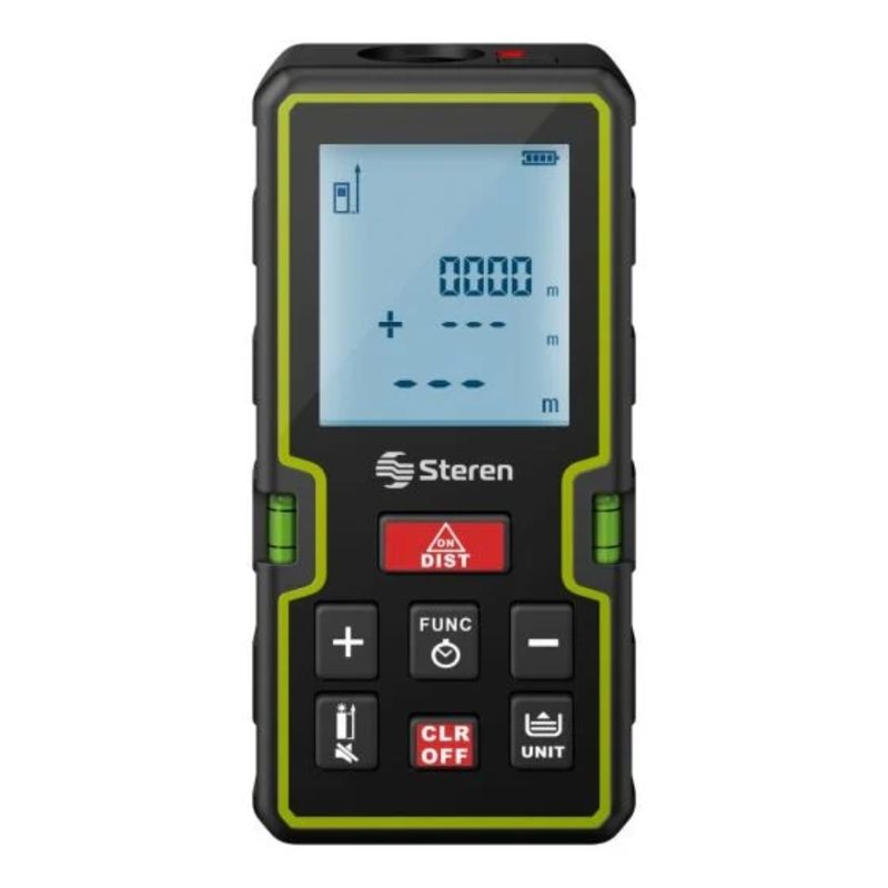STEREN Medidor de Distancia Láser Steren - Precisión y Alcance de Hasta 60 Metros 640-2092