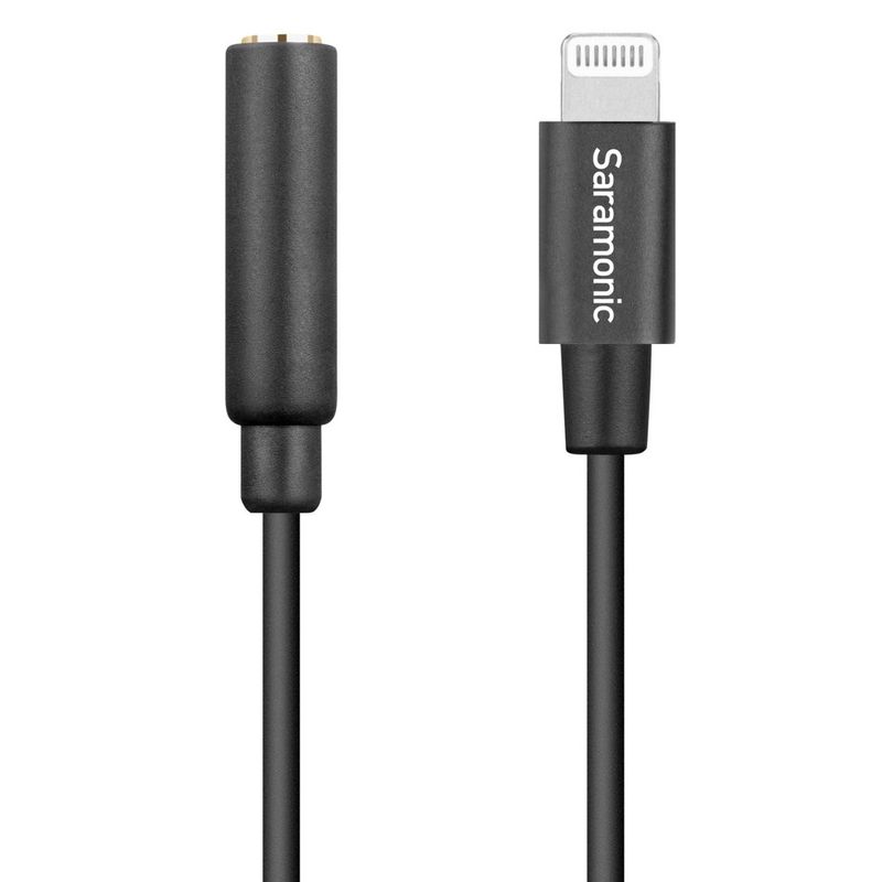 SARAMONIC Adaptador de Audio Saramonic SR-C2002 de Lightning a 3.5mm TRRS, Cable 7.6 cm 120-2971