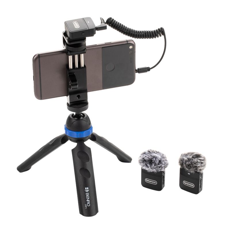 SARAMONIC Saramonic Blink 100 B2: Sistema de Micrófono Inalámbrico Doble para Cámaras y Dispositivos Móviles 420-3002