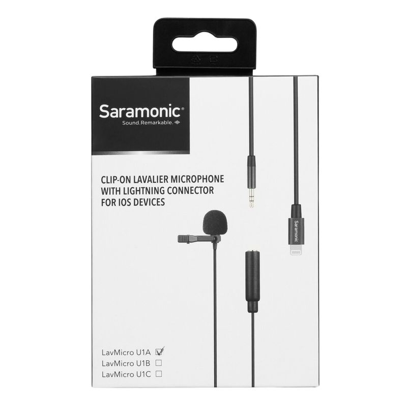 SARAMONIC Micrófono de Solapa Ultracompacto Saramonic LavMicro U1A con Conector Lightning para iPhone y iPad 420-3004