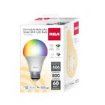 RCA Bombilla LED Multicolor Inteligente RCA A19RGBCCT Wi-Fi - Ajustable y Control por Voz 610-6153