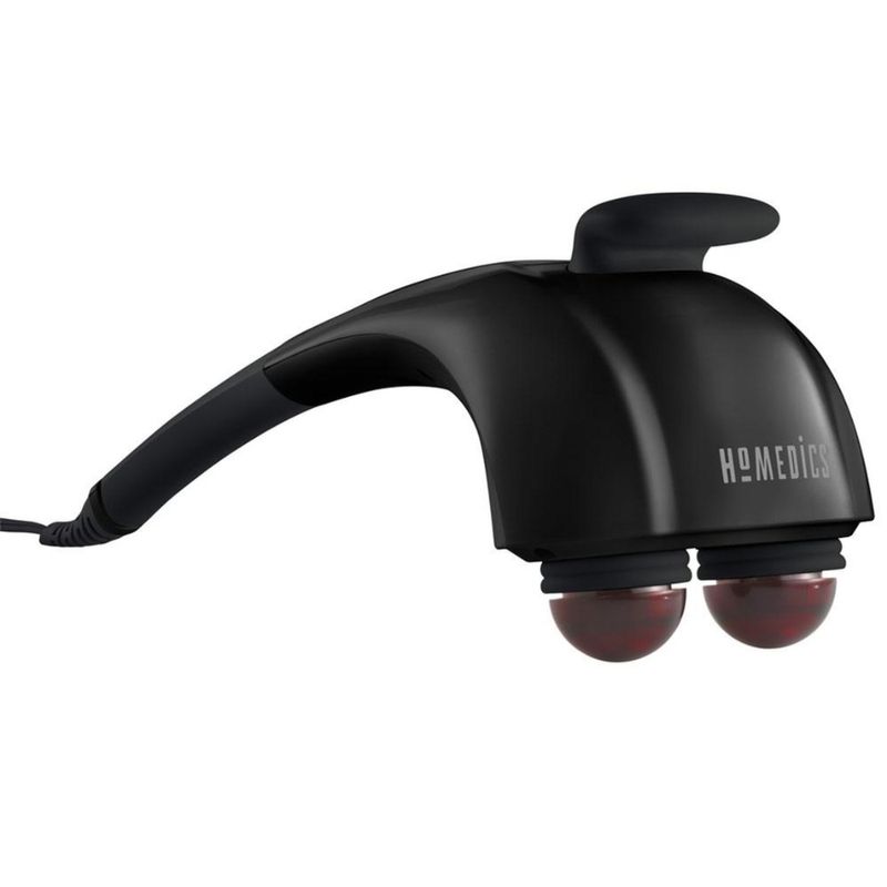 HOMEDICS Masajeador de Mano Twin Percussion Pro con Calor HHP-385H - Alivio Profundo y Relajante 630-4049