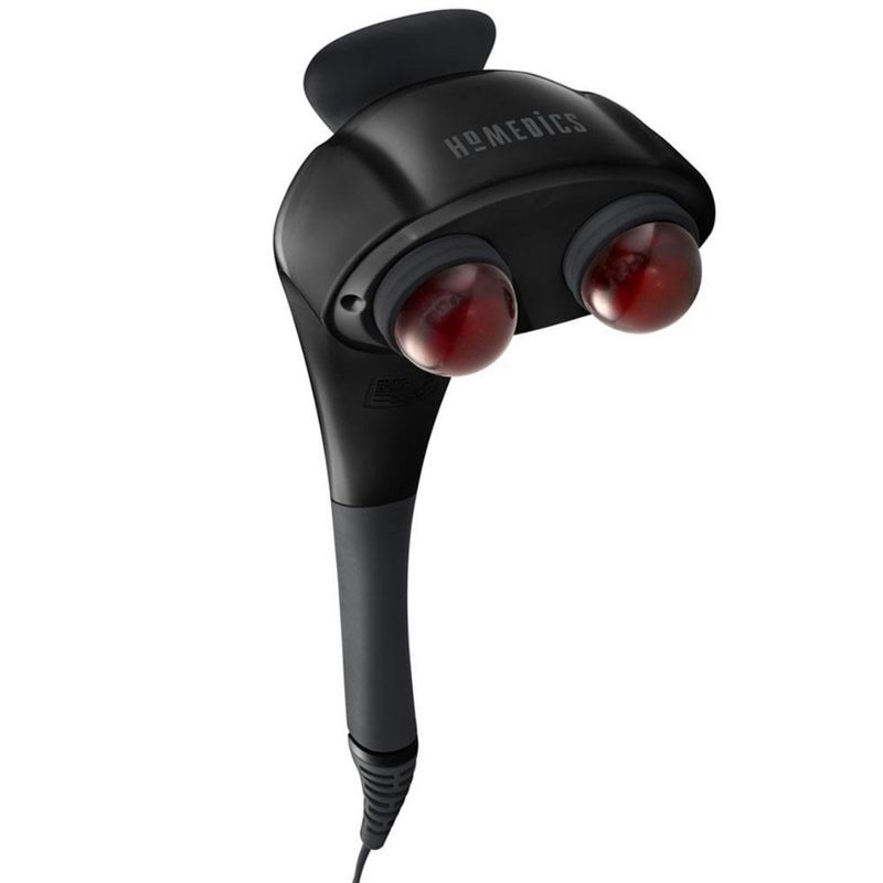HOMEDICS Masajeador de Mano Twin Percussion Pro con Calor HHP-385H - Alivio Profundo y Relajante 630-4049
