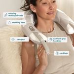 HOMEDICS Masajeador de Cuello Shiatsu Recargable con Calor NMS-390HJ - Relajación Profunda 630-4048