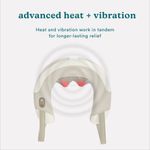 HOMEDICS Masajeador de Cuello Shiatsu Recargable con Calor NMS-390HJ - Relajación Profunda 630-4048