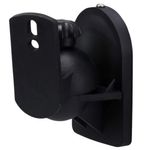 MONOPRICE Soportes de Pared de Bajo Perfil para Parlantes - Capacidad 3.5 kg, Color Negro 400-6285