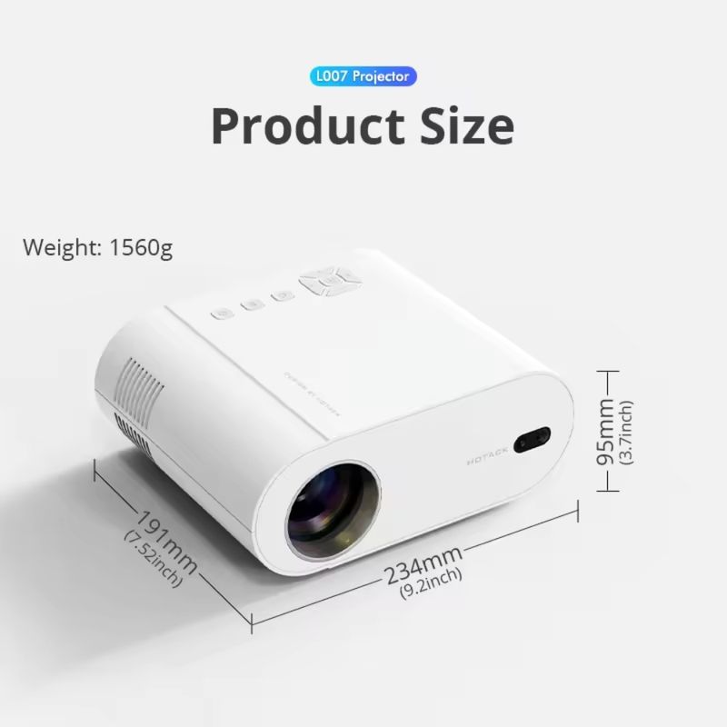 HOTACK Proyector Hotack L007 Full HD 4000 Lúmenes - Cine en Casa y Juegos Portátil LED 160-6173