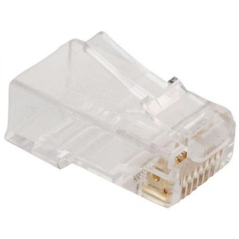 STEREN Plug RJ45 Cat 5e para Cable Plano - Conectividad Dorada de Alta Calidad 290-9034