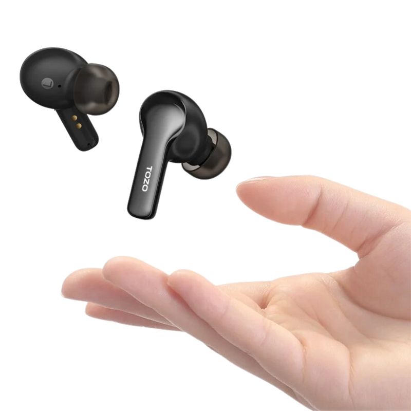 TOZO Agile Pods en color Negro:  Auriculares Bluetooth 5.0 - Inmersión Total en Sonido HD 330-3103