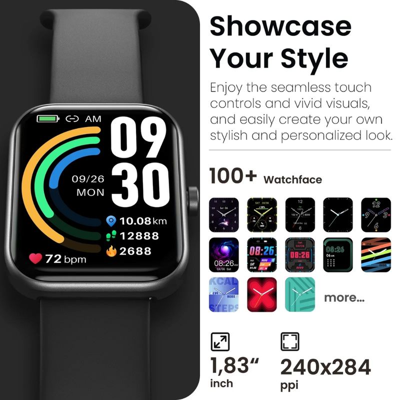 TOZO Smartwatch TOZO S3 - Monitorización de Salud y Fitness 24/7 630-6208