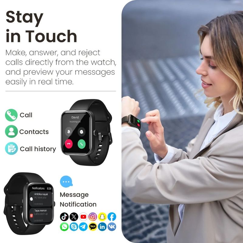 TOZO Smartwatch TOZO S3 - Monitorización de Salud y Fitness 24/7 630-6208