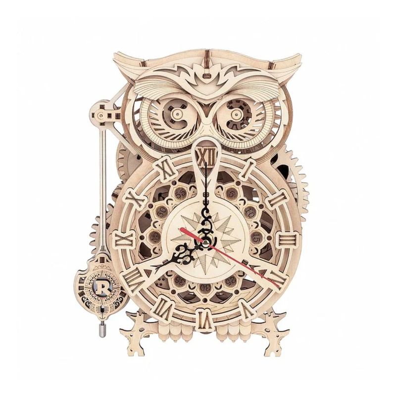 ROKR Reloj Mecánico de Búho ROKR LK503 - Kit de Ensamblaje con Engranajes 600-1510