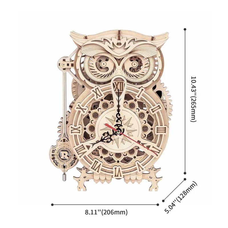 ROKR Reloj Mecánico de Búho ROKR LK503 - Kit de Ensamblaje con Engranajes 600-1510