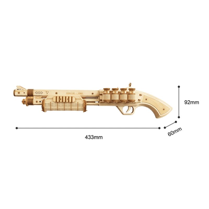 ROKR ROKR Terminator M870 - Kit de Arma de Madera Modelo Justice Guard LQ501: Diseño Realista y Mecánico 600-1506