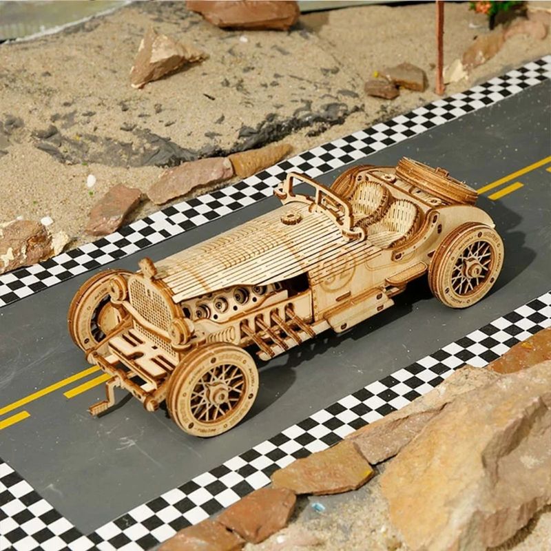 ROKR ROKR Grand Prix Car Modelo a Escala Rompecabezas Puzzle de Madera 3D 600-1516