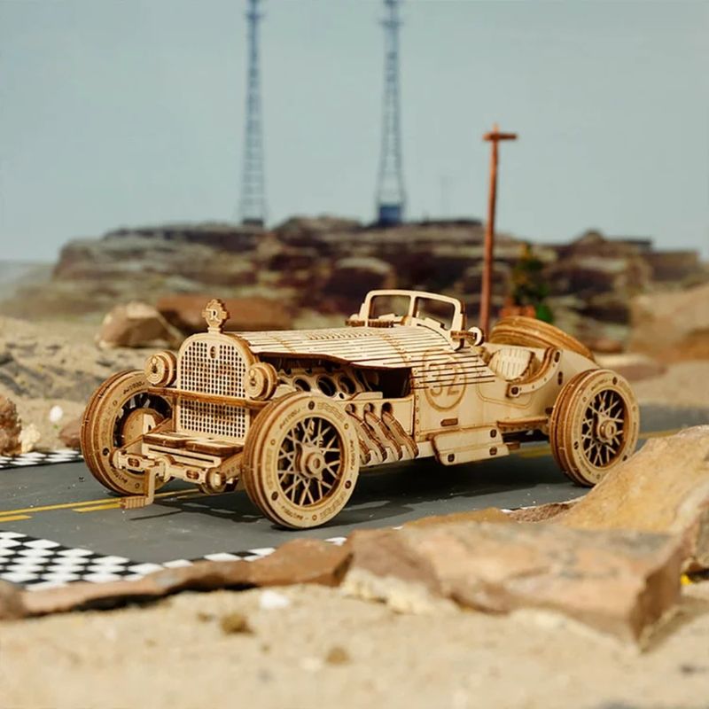 ROKR ROKR Grand Prix Car Modelo a Escala Rompecabezas Puzzle de Madera 3D 600-1516