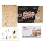 ROKR ROKR LK701 Locomotora Clásica Rompecabezas Puzzle 3D de Madera 600-1518