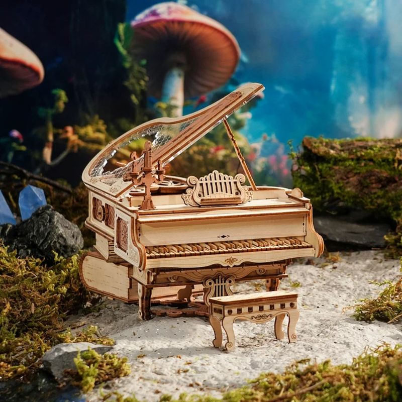 ROKR ROKR Magic Piano AMK81 - Caja de Música Mecánica de Piano de Madera 600-1512