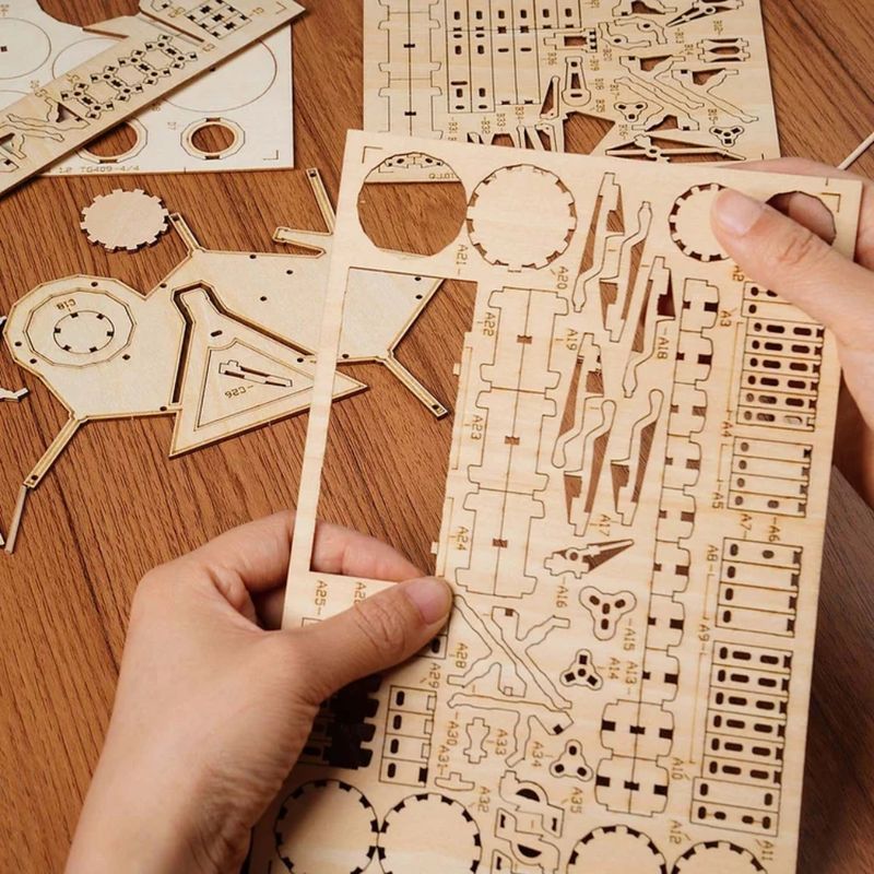 ROLIFE RoLife Drum Kit TG409 - Kit de Batería de Madera 3D 600-1514