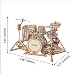 ROLIFE RoLife Drum Kit TG409 - Kit de Batería de Madera 3D 600-1514