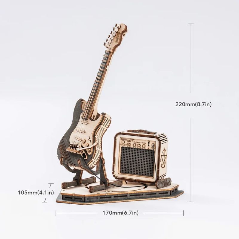 ROKR ROKR Electric Guitar Model TG605K - Kit de Guitarra Eléctrica de Madera 3D 600-1513