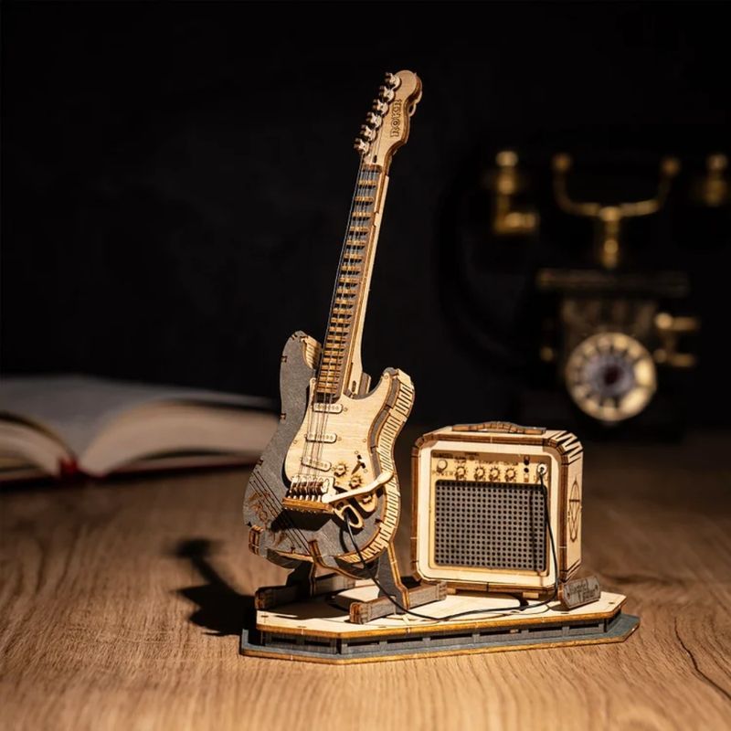 ROKR ROKR Electric Guitar Model TG605K - Kit de Guitarra Eléctrica de Madera 3D 600-1513