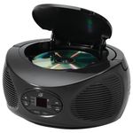 GPX Radio Grabadora Boombox Inalámbrico GPX Bluetooth con CD y Radio FM Negra 120-2975