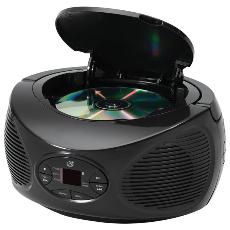 GPX Radio Grabadora Boombox Inalámbrico GPX Bluetooth con CD y Radio FM Negra 120-2975