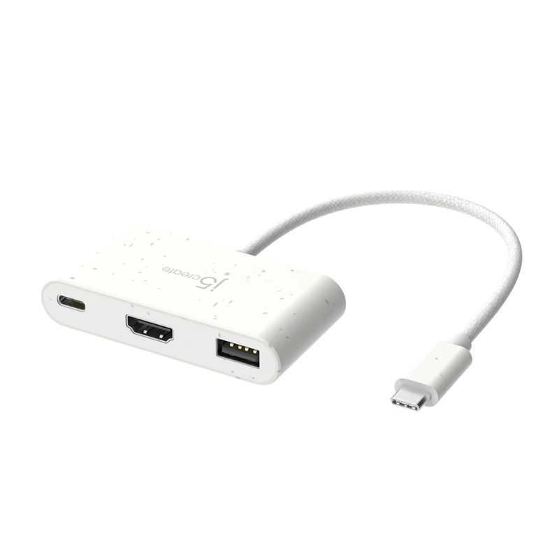 J5CREATE Adaptador Multi-Puerto USB-C J5create JCA379EW con HDMI, Ethernet y USB 3.0 260-5500