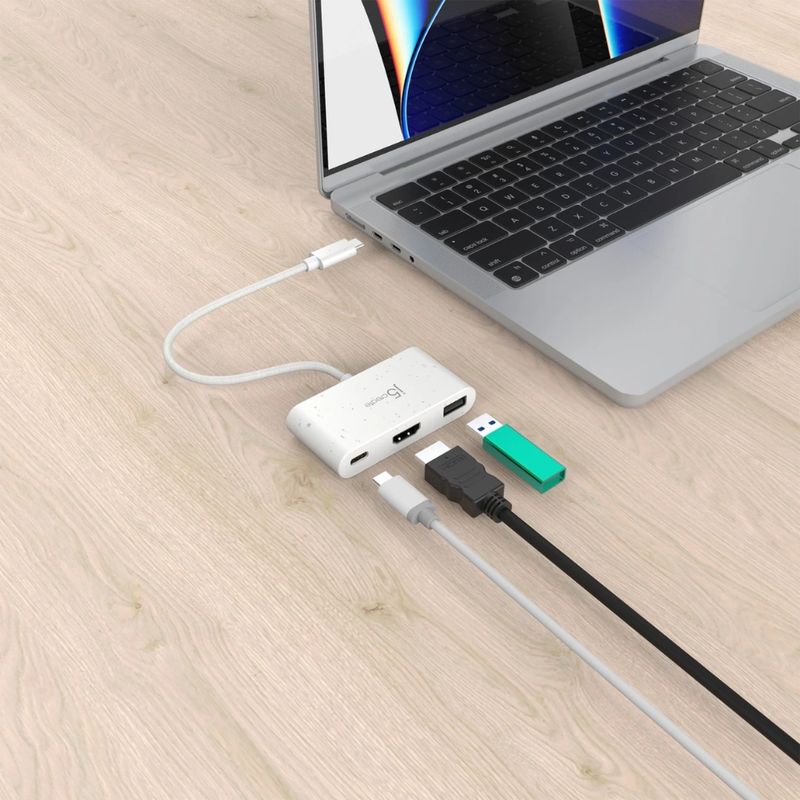 J5CREATE Adaptador Multi-Puerto USB-C J5create JCA379EW con HDMI, Ethernet y USB 3.0 260-5500