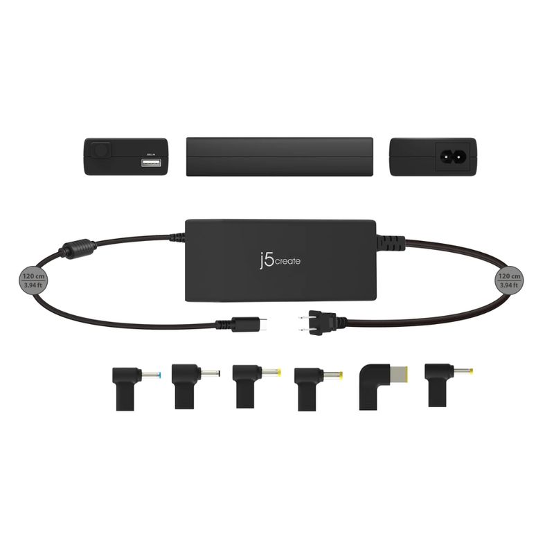 J5CREATE Cargador de Pared de 90W con Doble Puerto USB-C y USB-A J5create JUP2290DC 290-9145